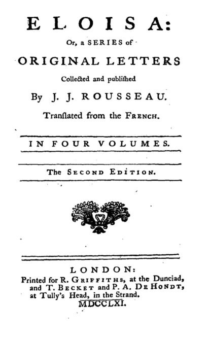 Eloisa : $b or, A series of original letters — book cover