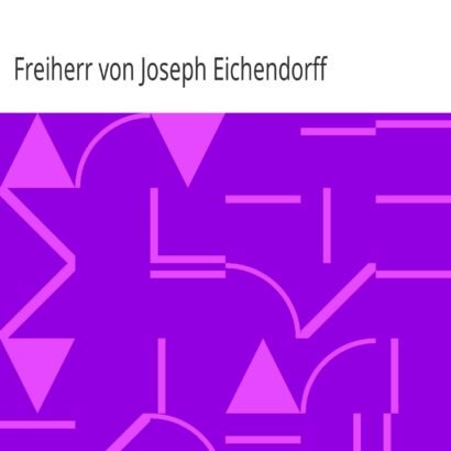 Aus dem Leben eines Taugenichts: Novelle — book cover