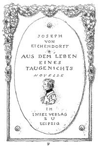 Aus dem Leben eines Taugenichts: Novelle by Joseph Eichendorff — book cover